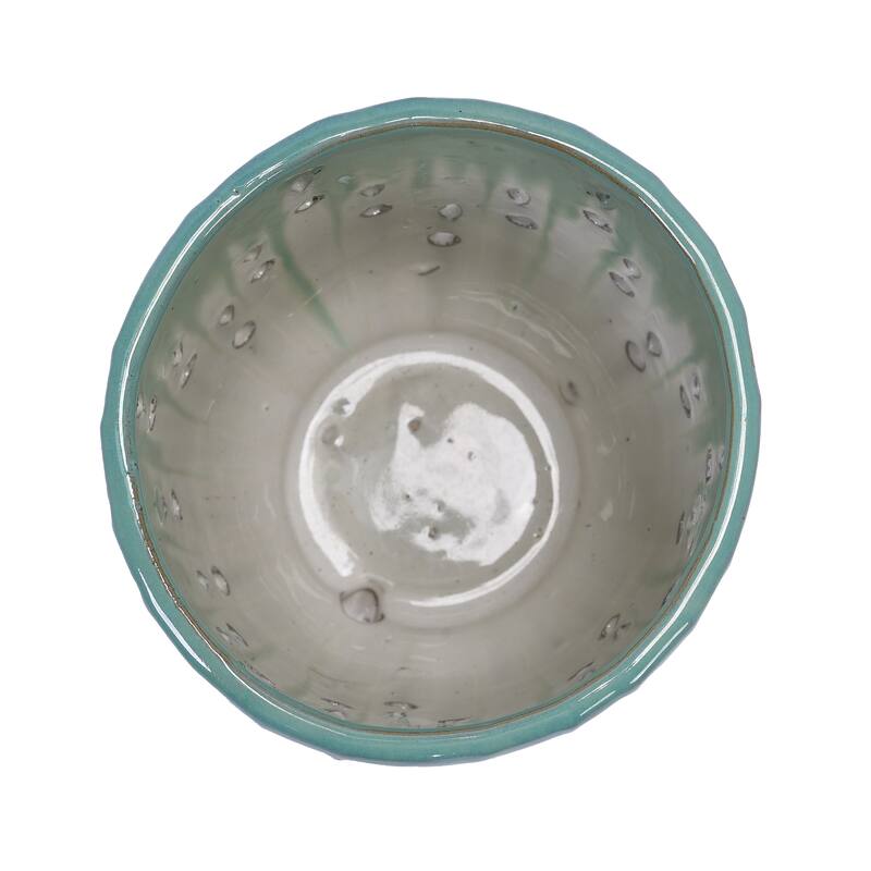 Anmytek Handmade Ceramic Planter Set of 2 with Side Holes for Orchids