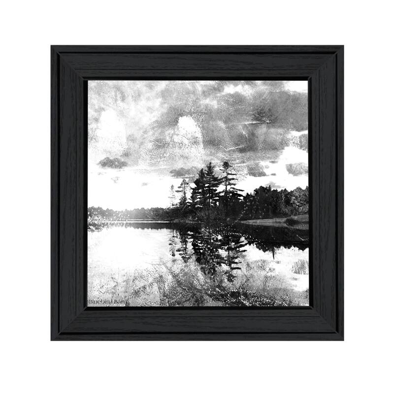 TrendyDecor4U "Lakeside Pines" Framed Print Wall Art