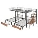 preview thumbnail 12 of 18, Full over Twin-Twin Triple Bunk Bed with Storage Drawers and Staircase for Optimal Space Utilization