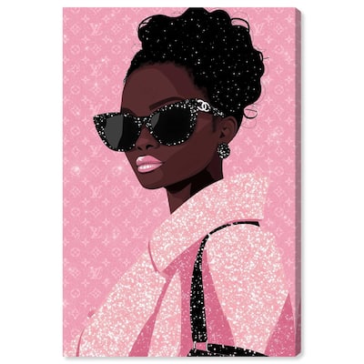 Pink Luxury Woman Canvas by Art Remedy, Gallery Wrapped