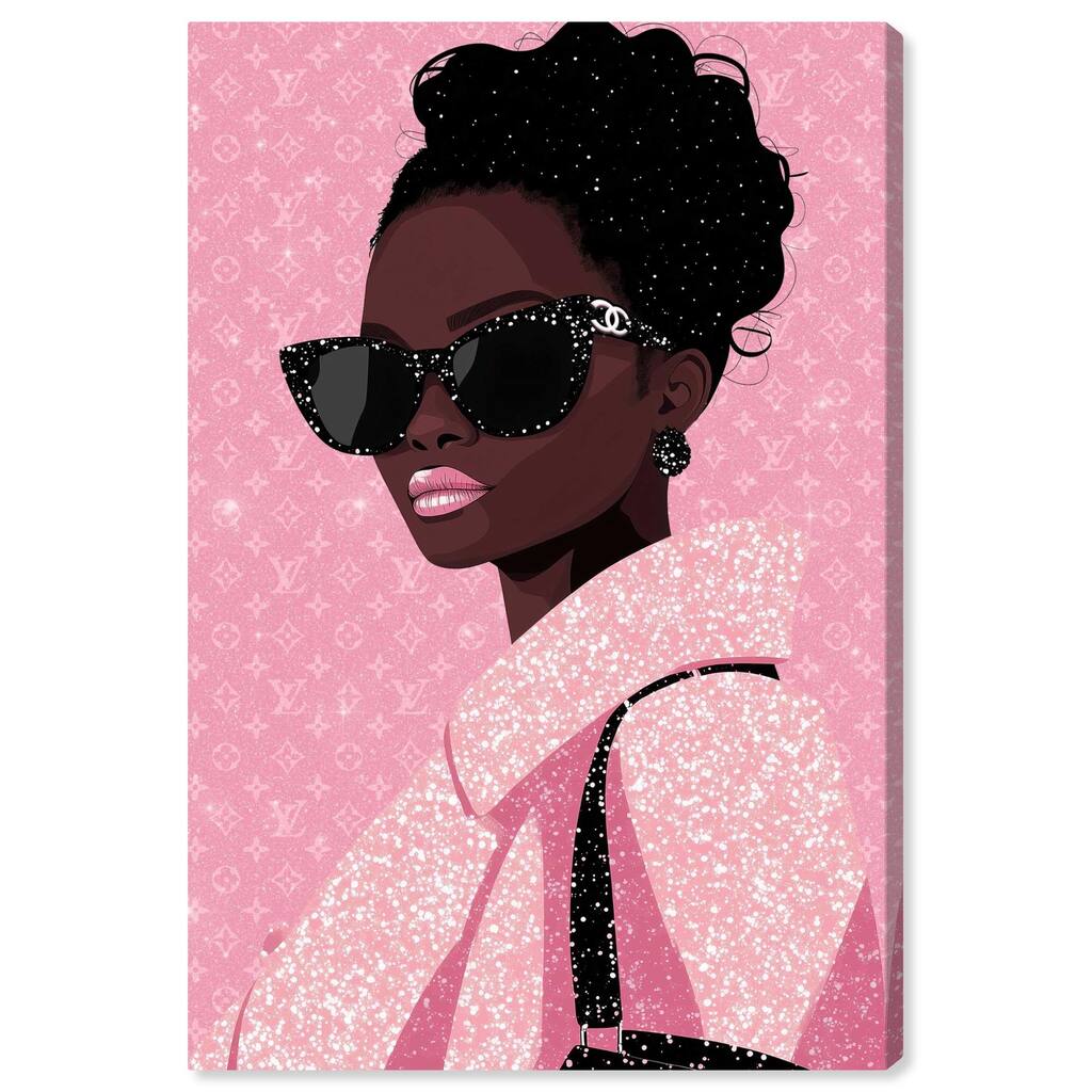 Pink Luxury Woman Canvas by Art Remedy, Gallery Wrapped
