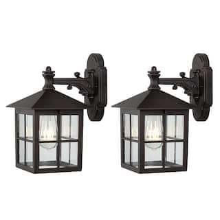 SAFAVIEH Lighting Penryn Outdoor Wall Sconce - 10" W x 7" D x 13" H