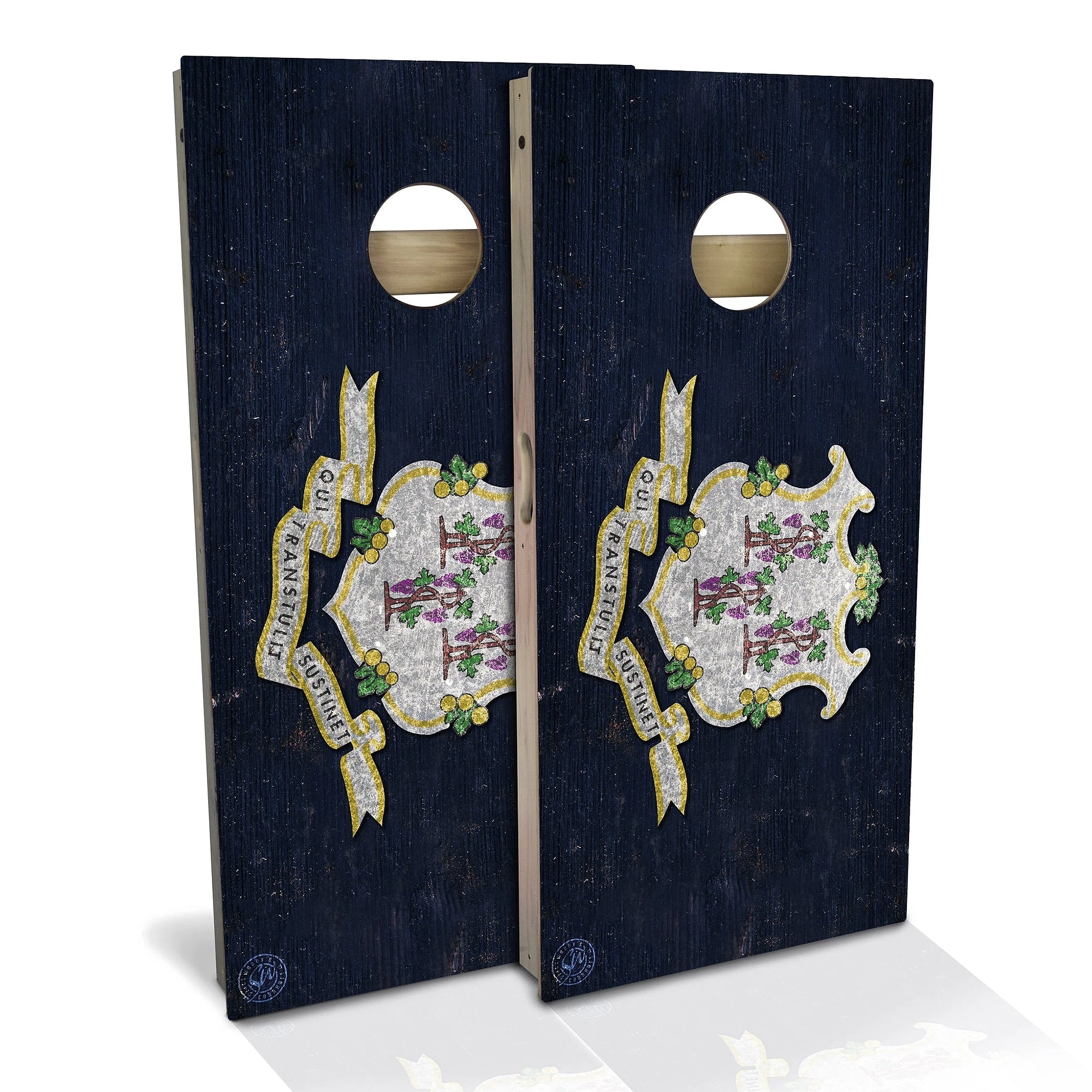 Connecticut Flag Outdoor Cornhole Board Set