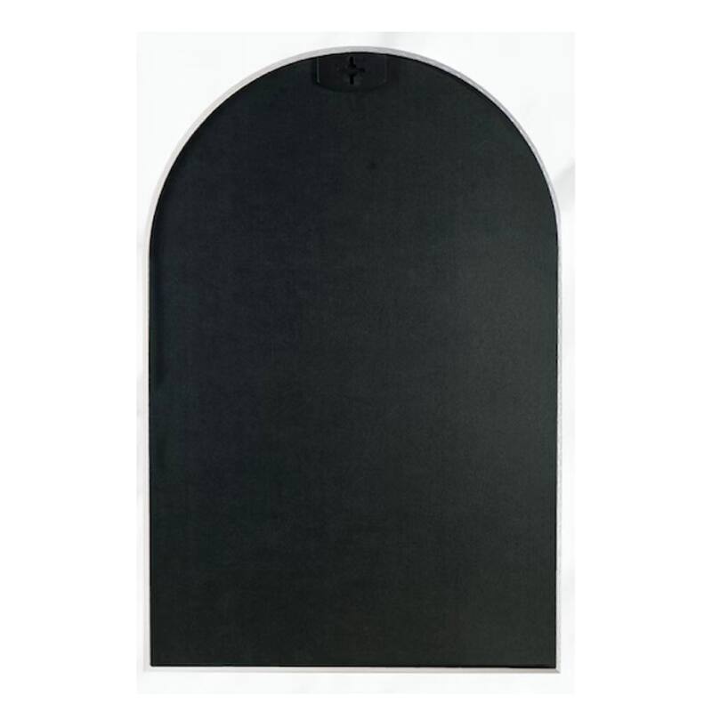 20"x30" Metal Framed Arched Mirror with Shatterproof Film and Hooks