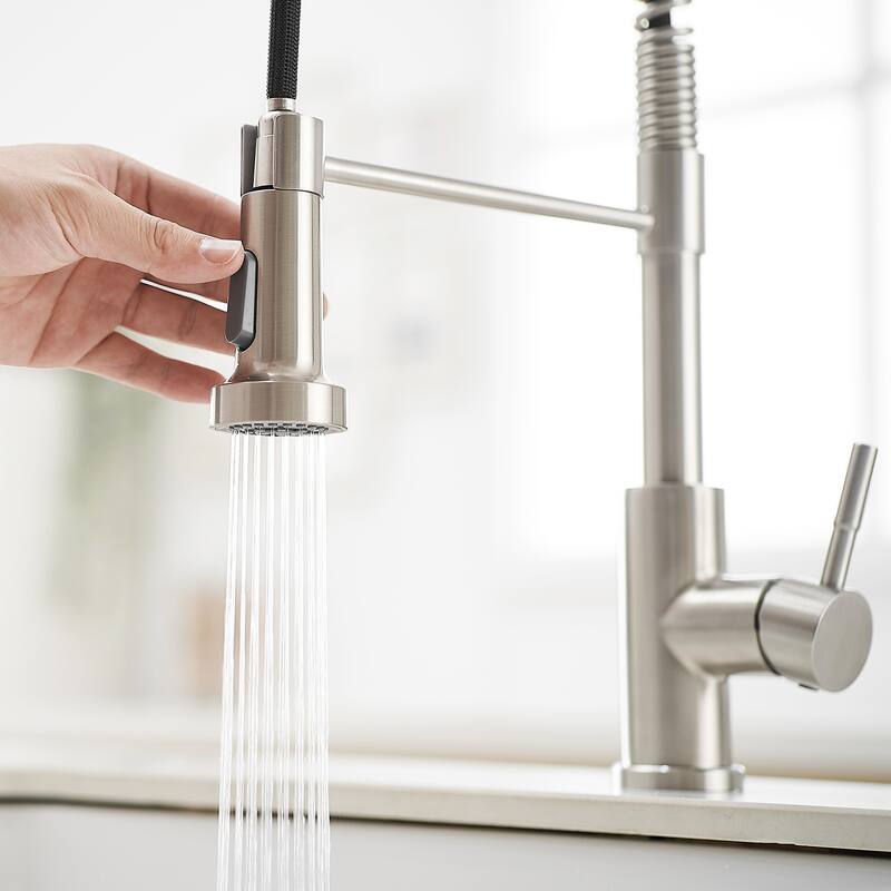 Single Handle Stainless Steel Pull Down Kitchen Faucet