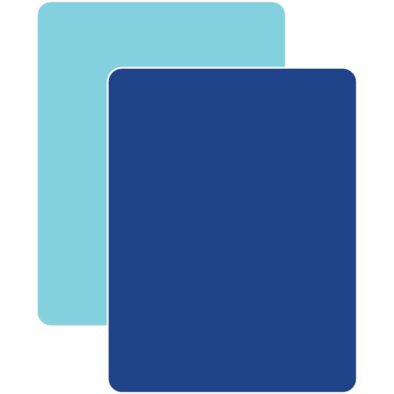 Navy & Powder Blue 4 Pack Thick Flexible Cutting Mats Made in the USA BPA & PVC Free Plastic Mat Measures 11.5" x 7.5" - Multi