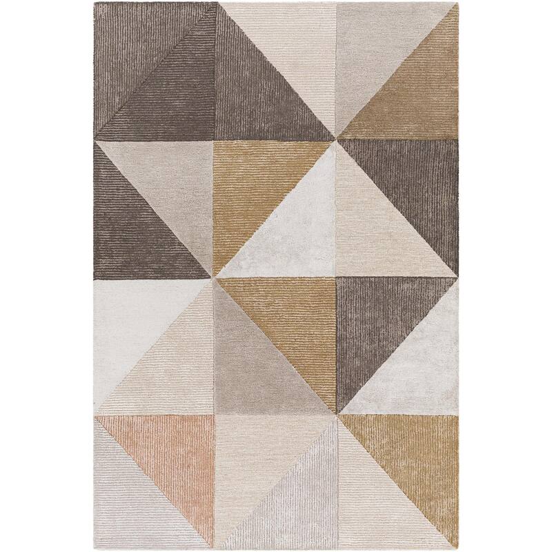 Amber Modern Patchwork Area Rug
