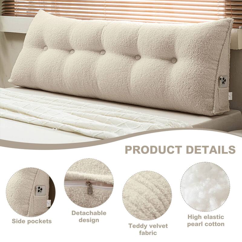 Triangular Bed Rest Wedge Headboard Pillow Back Support Reading Pillow