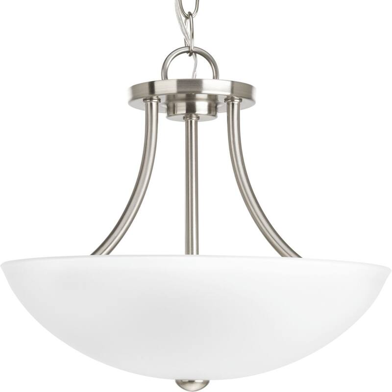 Progress Lighting Gather Nickel-finish Steel/Porcelain 2-light Convertible Fixture