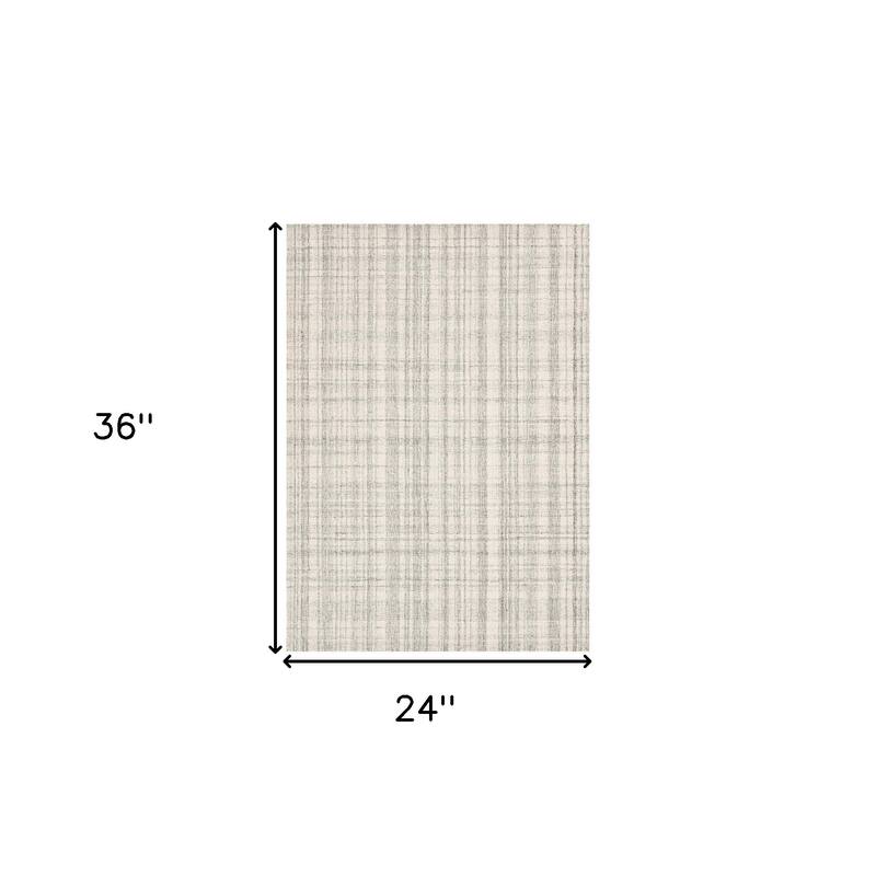 HomeRoots Plaid Transitional Rectangle Area Rug