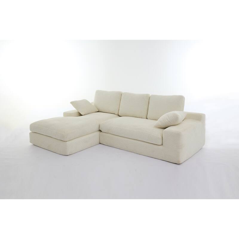 4-Seat Modular Sofa Set, Soft Upholstered Sleeper Couch, Reversible Chaise, Ideal for Living Room