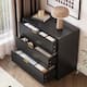 3 Drawer Fluted Dresser, 32 Inch Wide Nightstand with Large Drawer End Table for Bedroom