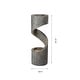 preview thumbnail 20 of 53, Glitzhome Modern Minimalist Spiral LED Polyresin Outdoor Fountain with Small Planter Grey - 32-inch