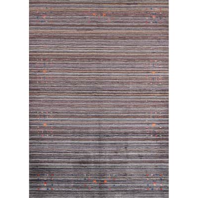Hand Knotted Oriental 100% Wool Carpet Tribal Animal Pictorial Multi-Colored Gabbeh Area Rug - 7' 10'' X 5' 6''