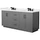 Option Dark Gray / White Quartz Top / Matte Black