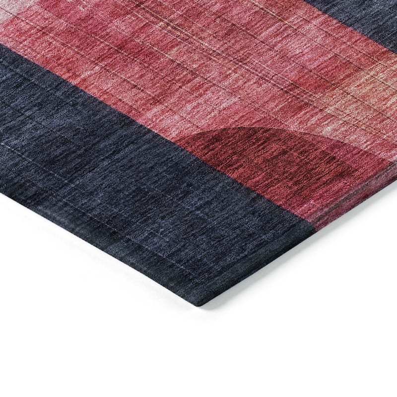Machine Washable Indoor/ Outdoor Contemporary Deco Chantille Rug