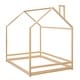 preview thumbnail 31 of 31, Full Size House Bed Wood Bed Low House Playhouse Bed with Headboard and Footboard, Toddler Floor Bed Frame for Boys, Girls