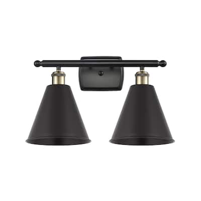 Innovations Lighting Ballston Cone - 2 Light 18" Bath Vanity Light