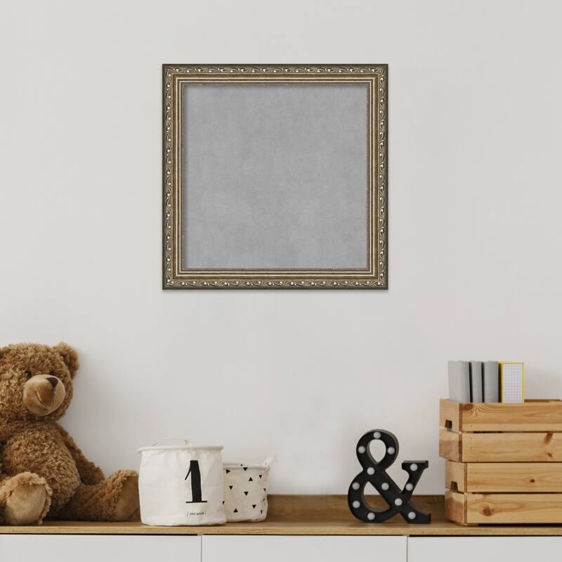 Framed Magnetic Board, Parisian Silver