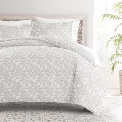 Becky Cameron Oversized Rose Grey 3-piece Duvet Cover Set