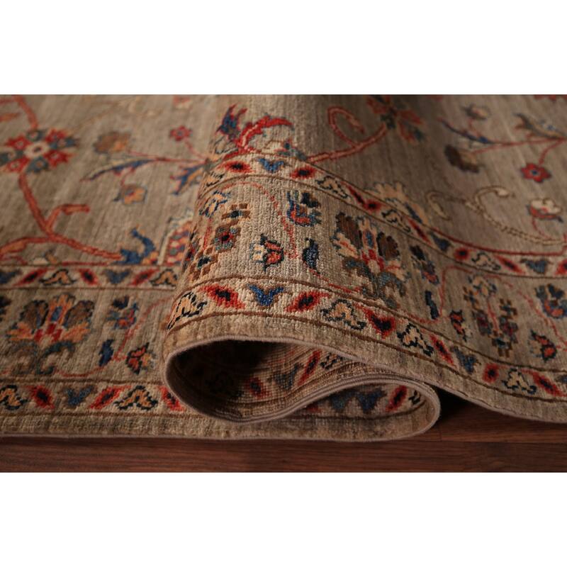 Vegetable Dye Ziegler Oriental Runner Rug Hand-Knotted Wool Carpet - 2'9" x 9'9"