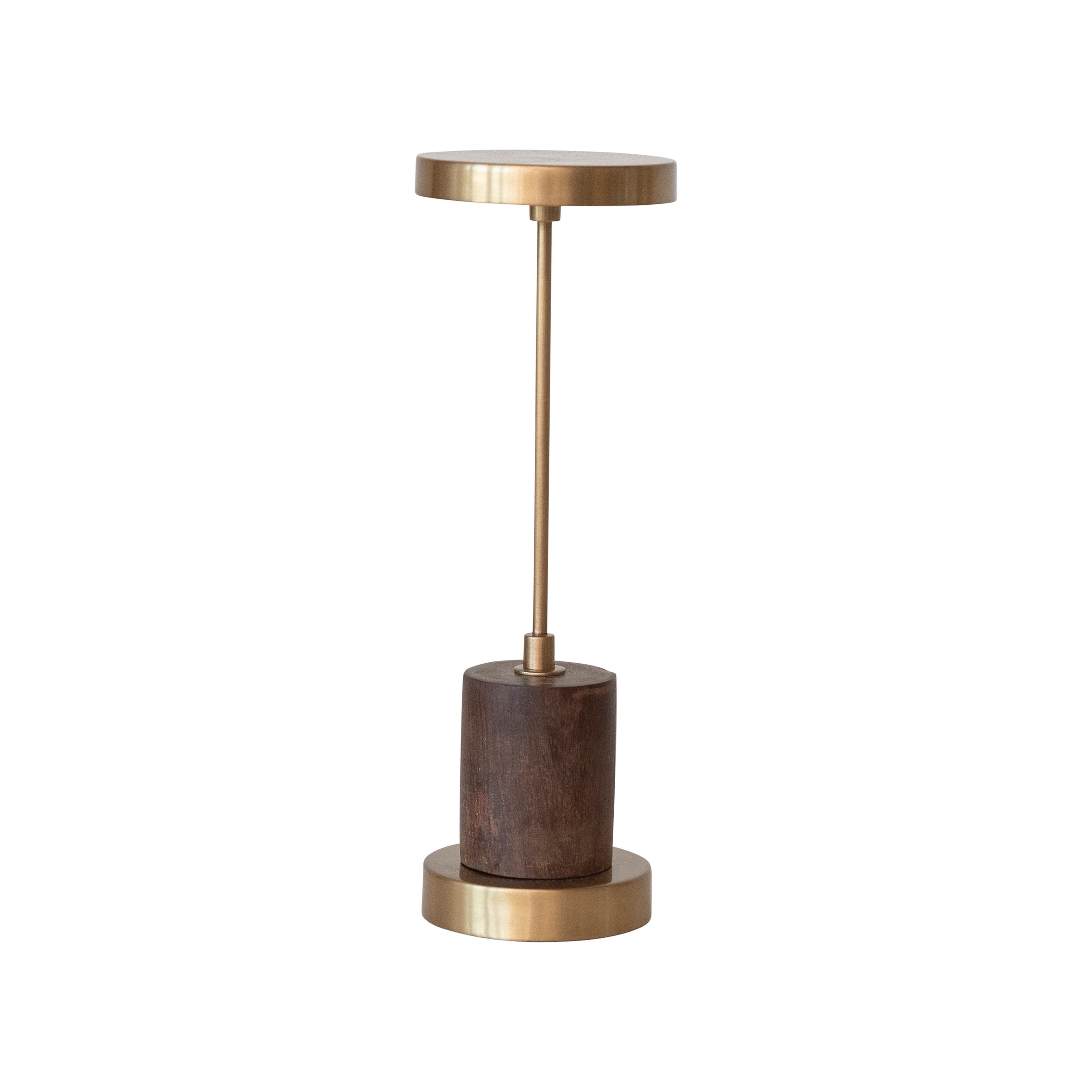 Metal and Mango Wood LED Table Lamp with Touch Sensor - 4.0