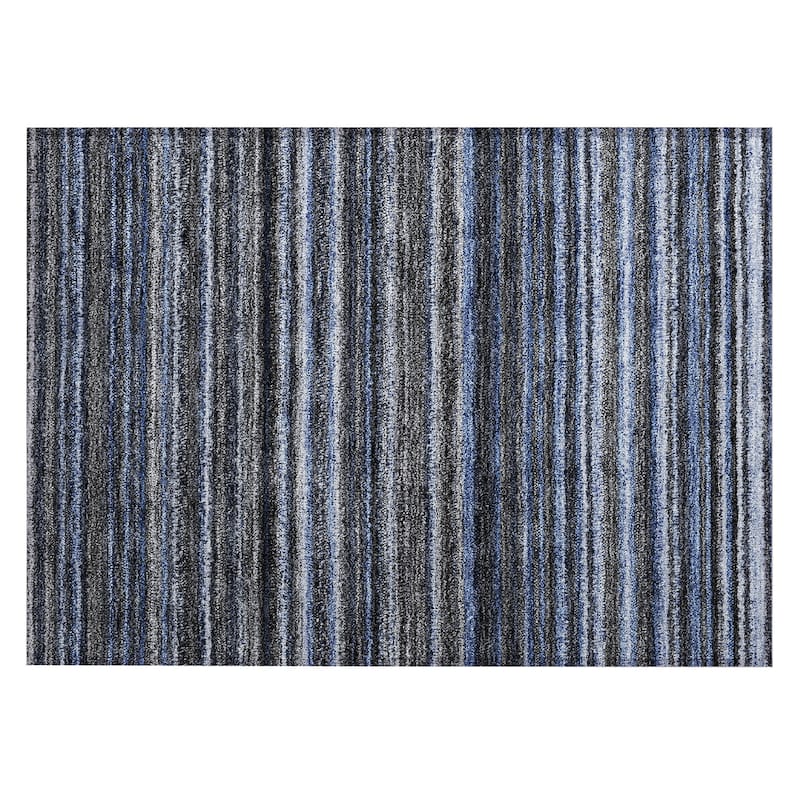 Machine Washable Indoor/ Outdoor Chantille Stripes Rug