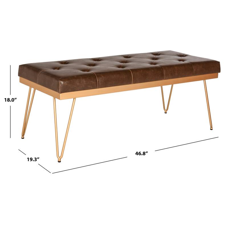 SAFAVIEH Pusa Bench - 46.8" x 19.3" x 18" - 47Wx19Dx18H
