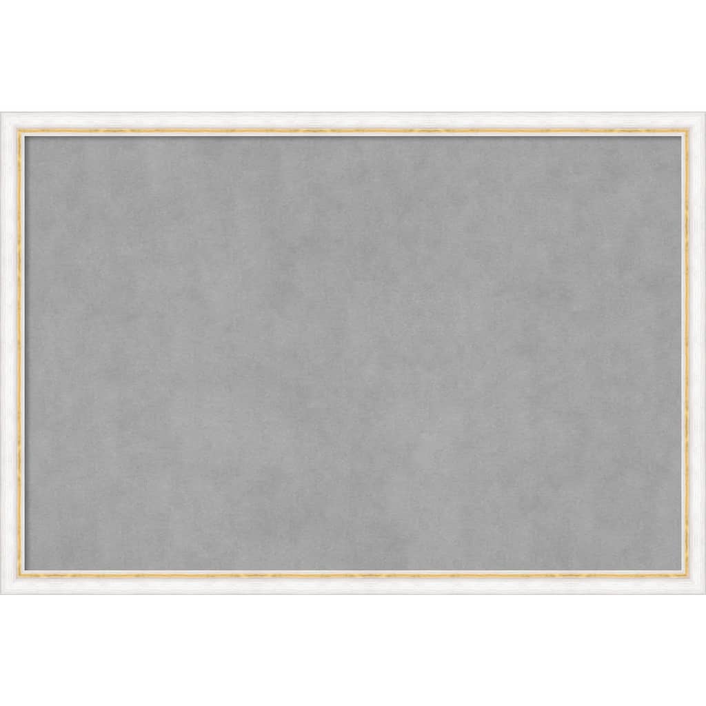 Amanti Art Morgan White Gold Framed Magnetic Board