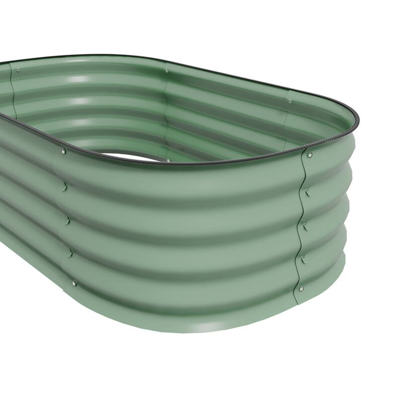 Modular Outdoor Galvanized Steel Raised Garden Bed with Self-Draining