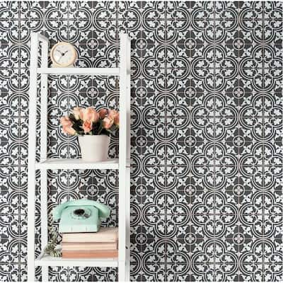 Merola Tile Harmonia Classic Black 13" x 13" Ceramic Floor and Wall Tile