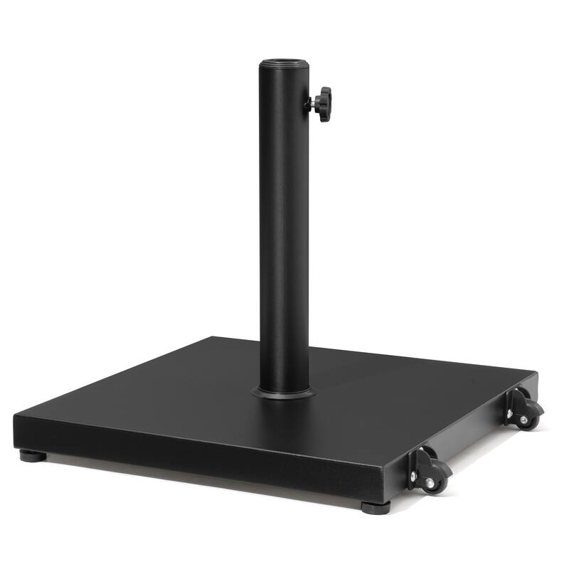 Outdoor Umbrella Base Stand Square Weighted for Patio Market Umbrella - Black