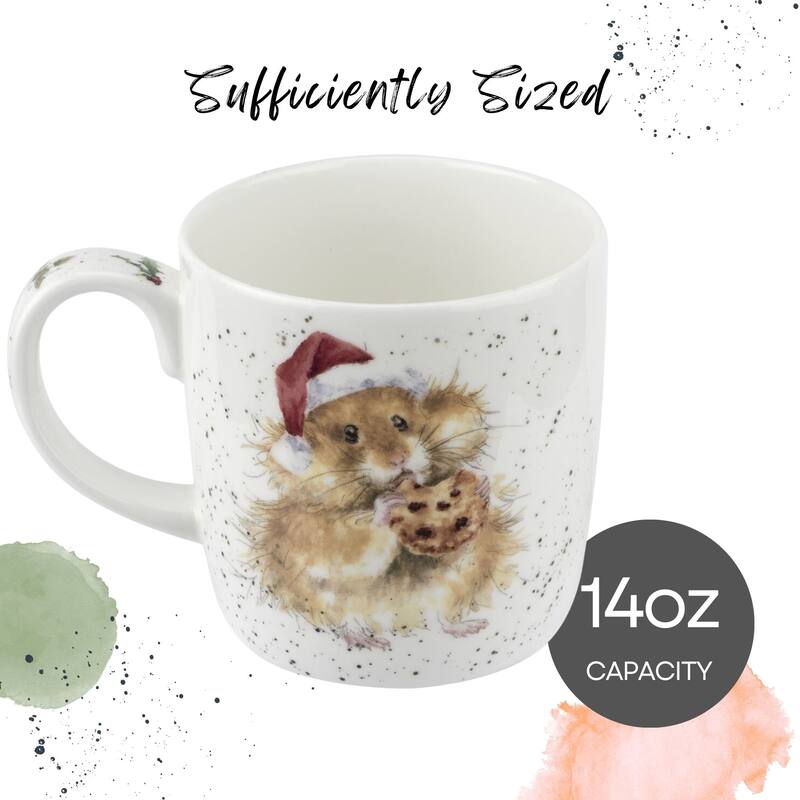 Royal Worcester Wrendale Designs Cookies For Santa Mug