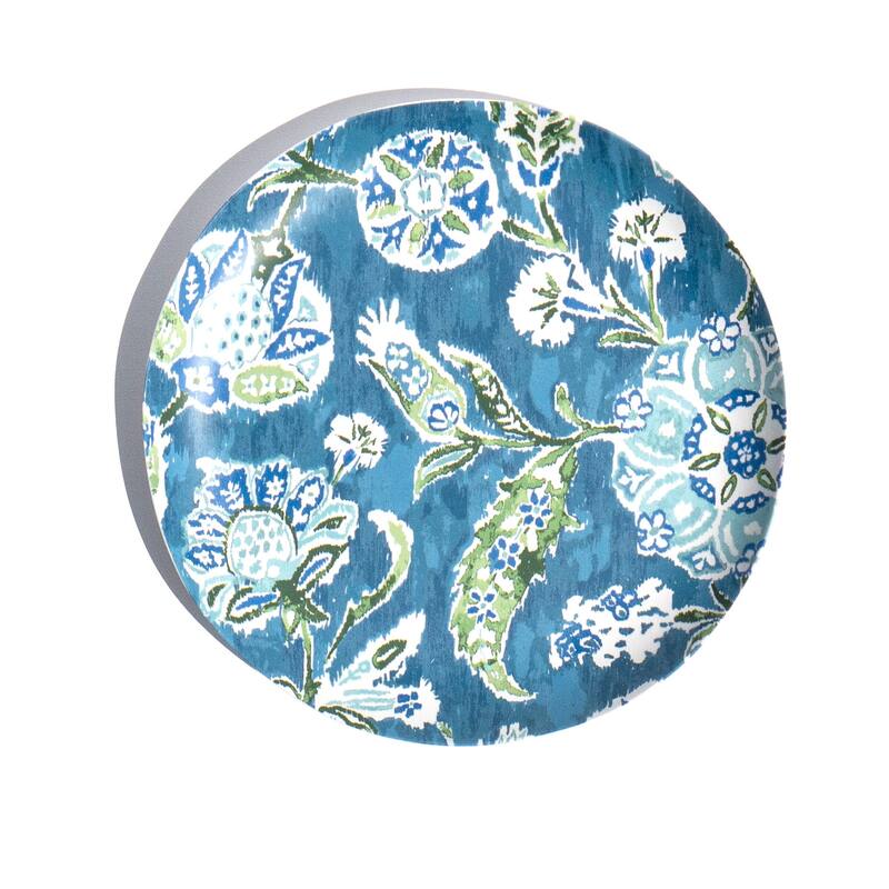 Abode Homewares Hana Ikat Melamine Salad Plate - Blue - 8.5" - Set of 6