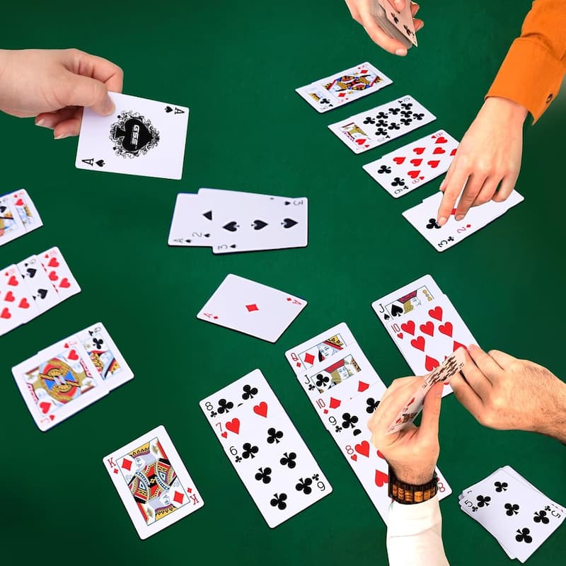 GSE Nertz Card Game Set, Multi-Colored Playing Card Deck, Bulk Set Poker Wide-Size Regular Index