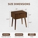 preview thumbnail 9 of 40, COSIEST Modern Brown Nightstand with Drawers