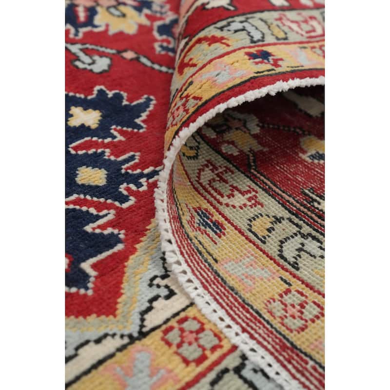 Hand Knotted Oriental 100% Wool Carpet Traditional Medallion Red Heriz (serapi) Area Rug - 9' 9'' X 8' 0''