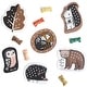 preview thumbnail 1 of 3, Wee Gallery Lacing Cards - Woodland - Black - N/A