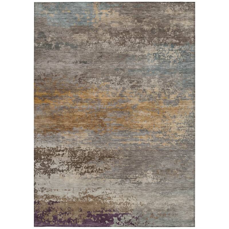 HomeRoots Abstract Transitional Rectangle Outdoor Rug