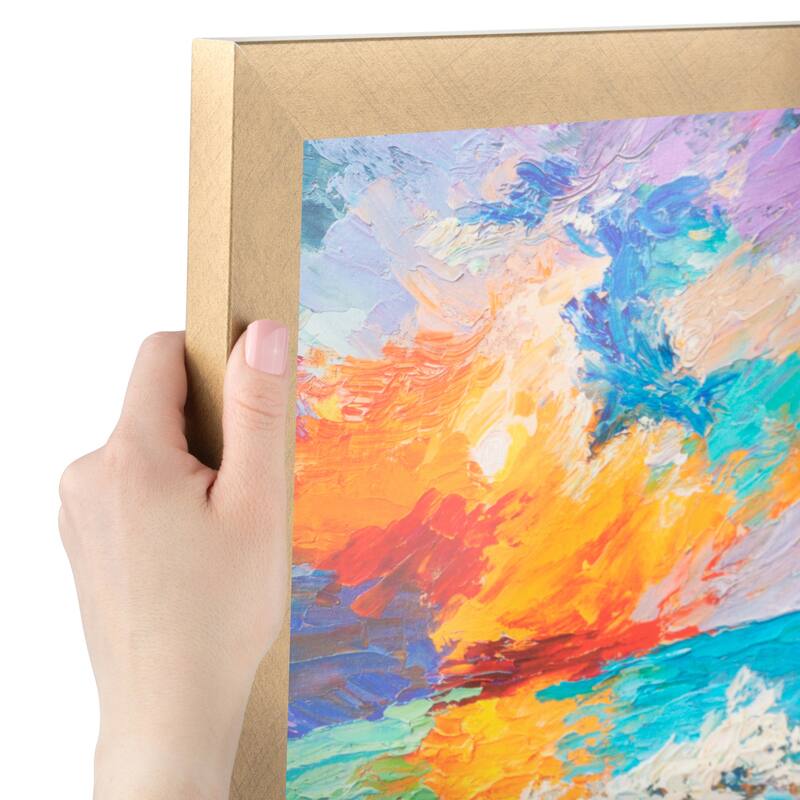 ArtToFrames Metro Modern 8.5x11 Inch Picture Frame, 1.25 Inch MDF Poster Frame Available in Multiple Colors (FRBW26-8.5x11) - Classic Gold - 8.5x11