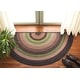 preview thumbnail 31 of 68, SAFAVIEH Handmade Braided Katharyn Country Rug 2' x 4' Half-Moon - Brown/Green