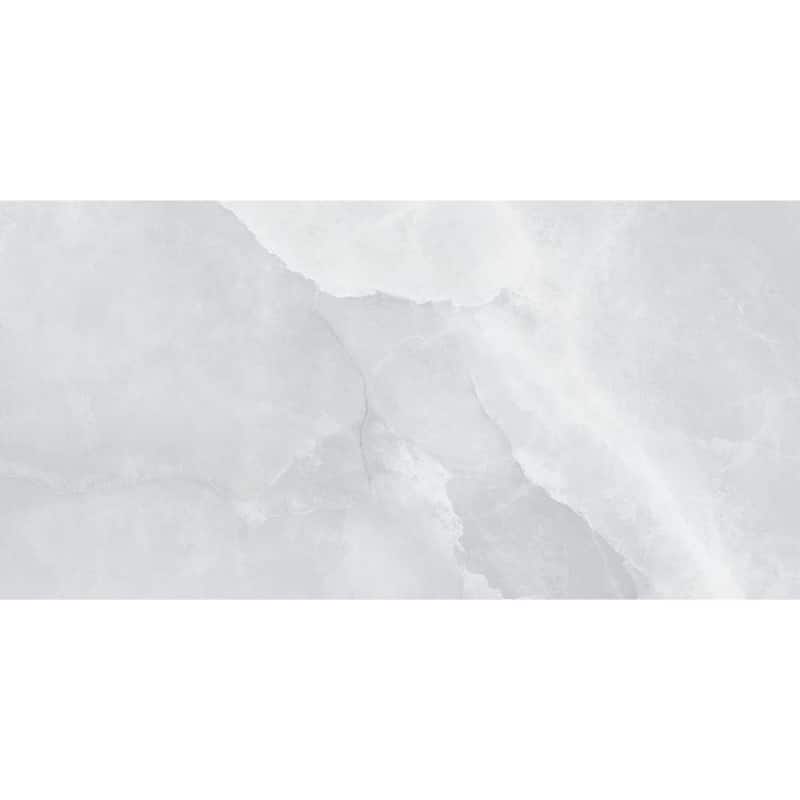 Geo Lust 12x24 Polished Onyx Porcelain Tile - Floor & Wall - Large Format - Case of 7 (13.56 Sq. ft.) - Grey