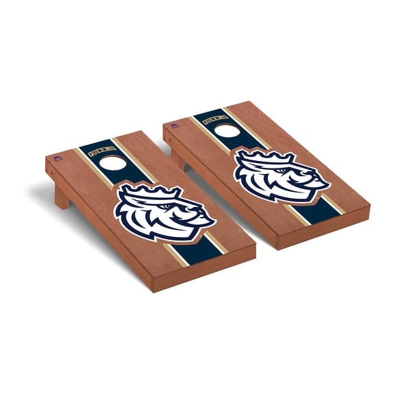 slide 2 of 5, Queens University of Charlotte Royals Rosewood Cornhole Board Set