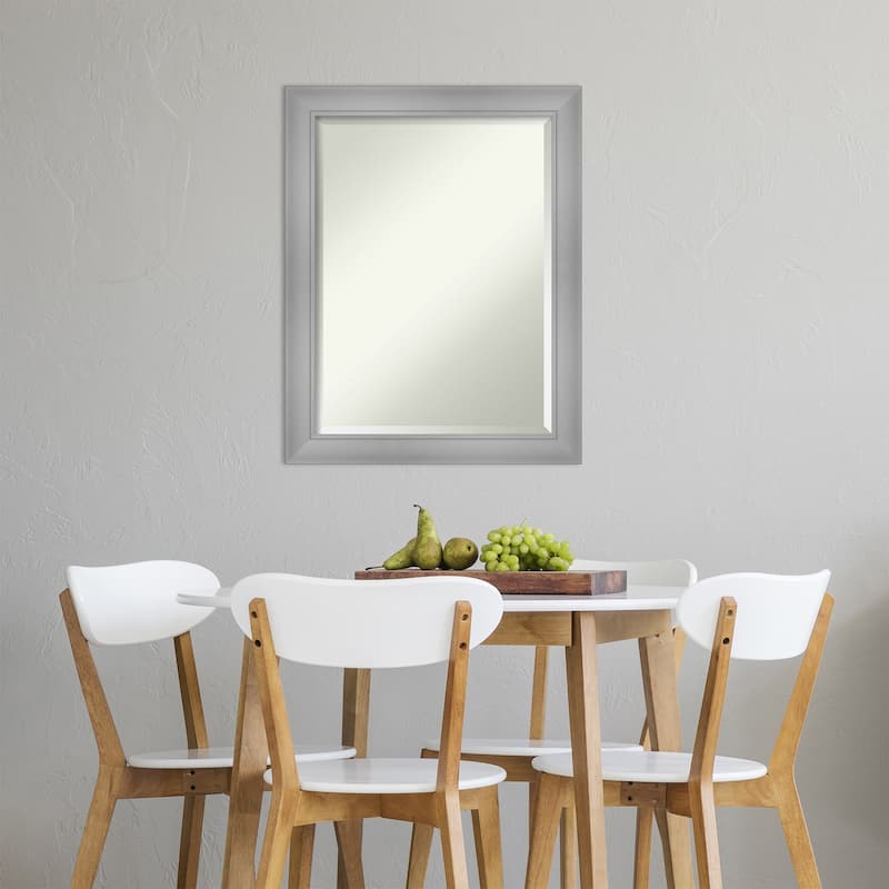 Beveled Wall Mirror - Flair Polished Nickel Frame