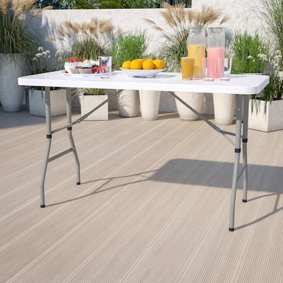 4.93-Foot Height Adjustable Plastic Folding Table - Activity Table
