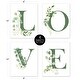 preview thumbnail 9 of 8, Tropical Leaf Collection Wall Decor Art Prints (Set of 4) - Green White Boho Watercolor Floral Botanical Woodland Garden - LOVE