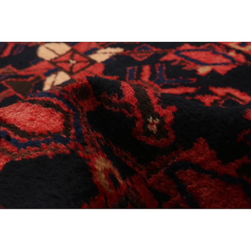 ECARPETGALLERY Hand-knotted Andelz Navy, Red Wool Rug - 3'8 x 9'11