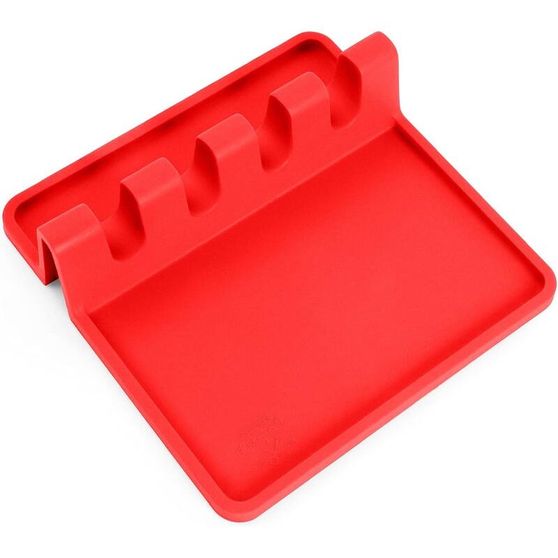 Zulay Kitchen Silicone Utensil Rest with Drip Pad
