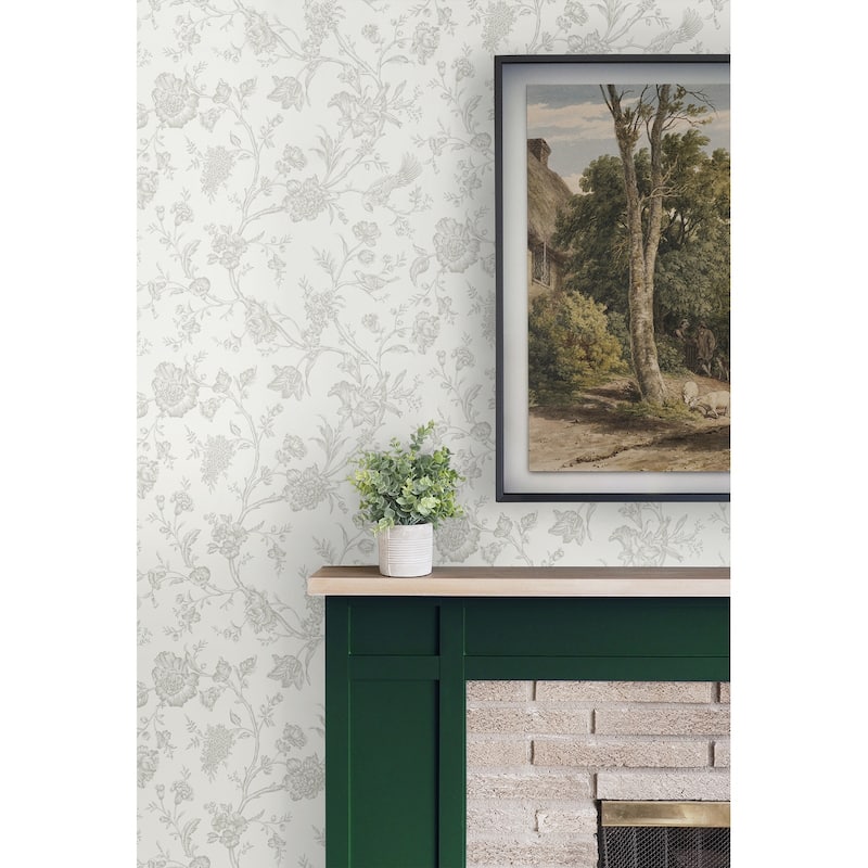 NextWall Jasmine Chinoiserie Peel and Stick Wallpaper