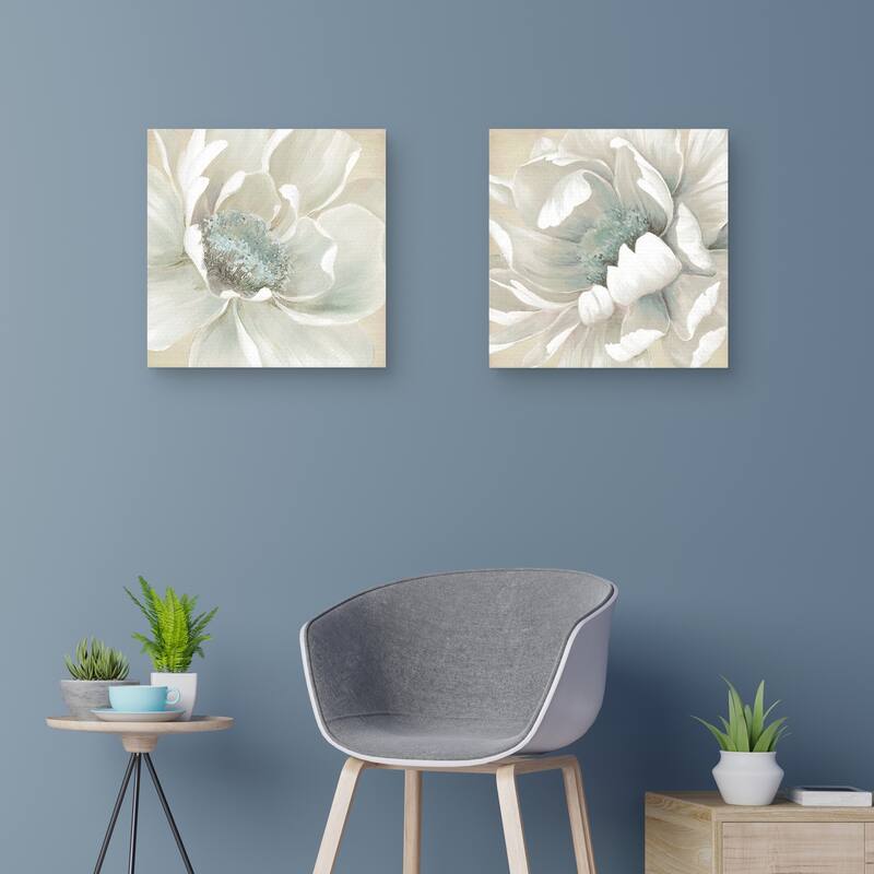 Winter Blooms I & II by Carol Robinson Canvas Art Prints